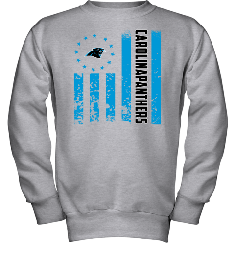 NFL Carolina Panthers American Flag Youth Sweatshirt - Rookbrand