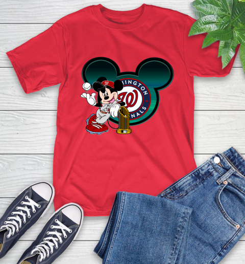MLB Washington Nationals The Commissioner's Trophy Mickey Mouse Disney T-Shirt 10