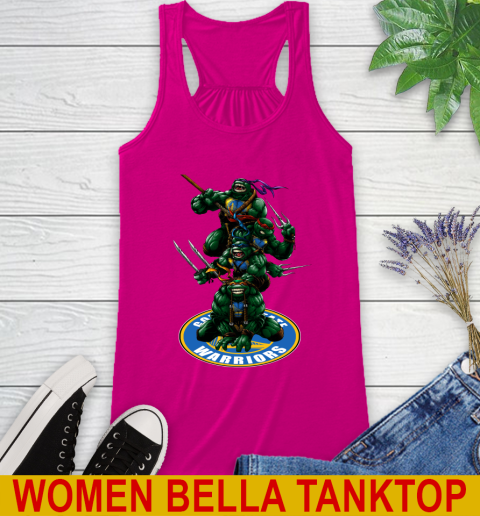 NBA Basketball Golden State Warriors Teenage Mutant Ninja Turtles Shirt Racerback Tank 8