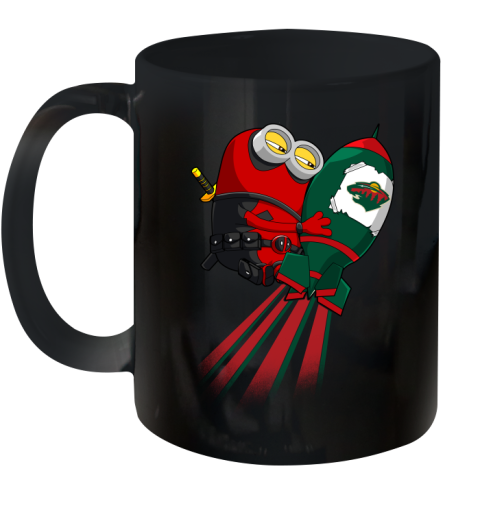 NHL Hockey Minnesota Wild Deadpool Minion Marvel Shirt Ceramic Mug 11oz