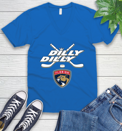 NHL Florida Panthers Dilly Dilly Hockey Sports V-Neck T-Shirt 6