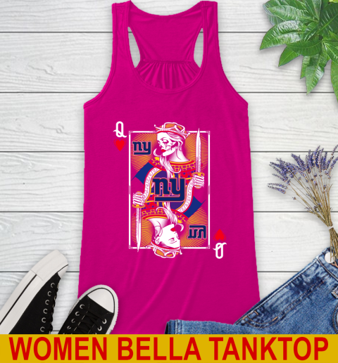 NFL Football New York Giants The Queen Of Hearts Card Shirt Racerback Tank 6