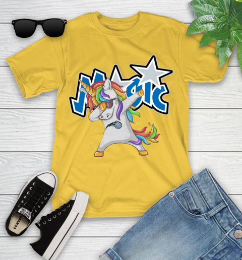 Orlando Magic NBA Basketball Funny Unicorn Dabbing Sports Youth T-Shirt 8