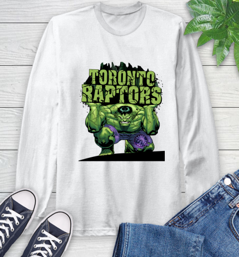 Toronto Raptors NBA Basketball Incredible Hulk Marvel Avengers Sports Long Sleeve T-Shirt