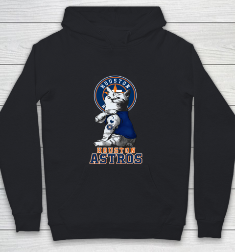 MLB Baseball My Cat Loves Houston Astros Youth Hoodie