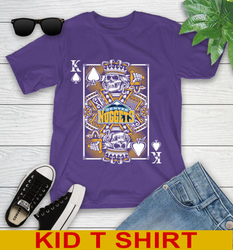 Denver Nuggets NBA Basketball The King Of Spades Death Cards Shirt Youth T-Shirt 3
