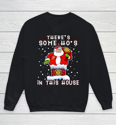 Pittsburgh Pirates Christmas There Is Some Hos In This House Santa Stuck In The Chimney MLB Youth Sweatshirt