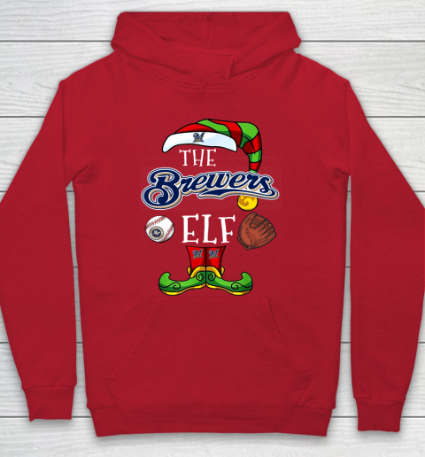 Milwaukee Brewers Christmas ELF Funny MLB Hoodie 7