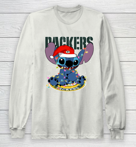 Green Bay Packers NFL Football noel stitch Christmas Long Sleeve T-Shirt 9