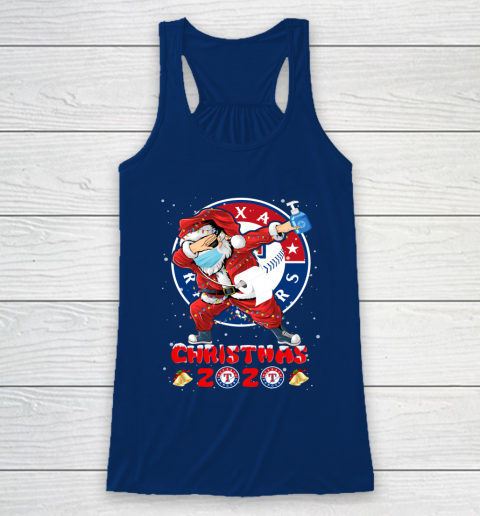 Texas Rangers Funny Santa Claus Dabbing Christmas 2020 MLB Racerback Tank 6