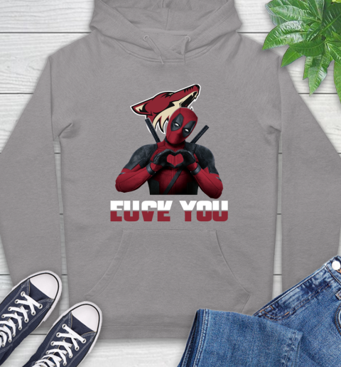 NHL Arizona Coyotes Deadpool Love You Fuck You Hockey Sports Hoodie 6