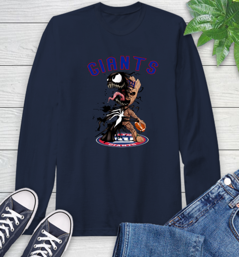 NFL New York Giants Football Venom Groot Guardians Of The Galaxy Long Sleeve T-Shirt 4