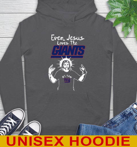 New York Giants NFL Football Even Jesus Loves The Giants Shirt Hoodie 7
