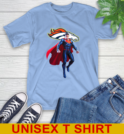 NFL Superman DC Sports Football Denver Broncos T-Shirt 11