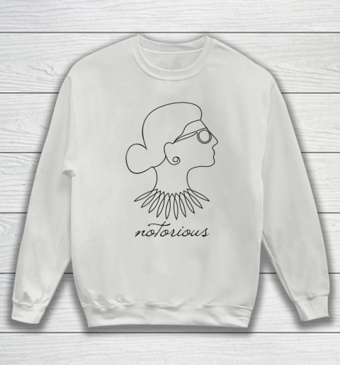 Notorious RBG Ruth Bader Ginsburg Profile Line Drawing Sweatshirt 3