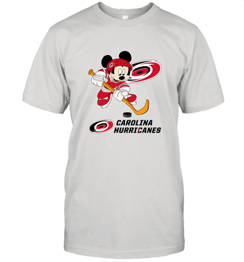 NHL Hockey Mickey Mouse Team Carolia Hurricanes Unisex Jersey Tee