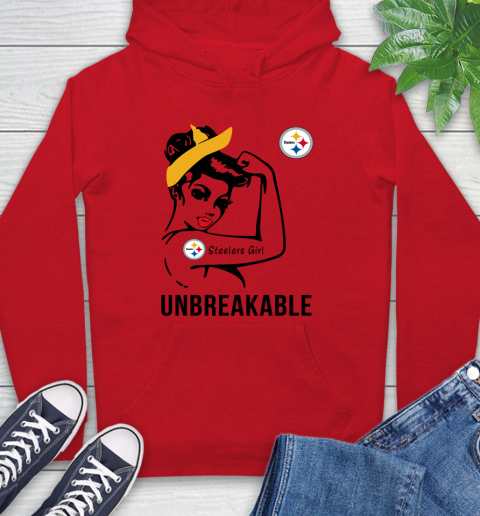 NFL Pittsburgh Steelers Girl Unbreakable Football Sports Hoodie 8