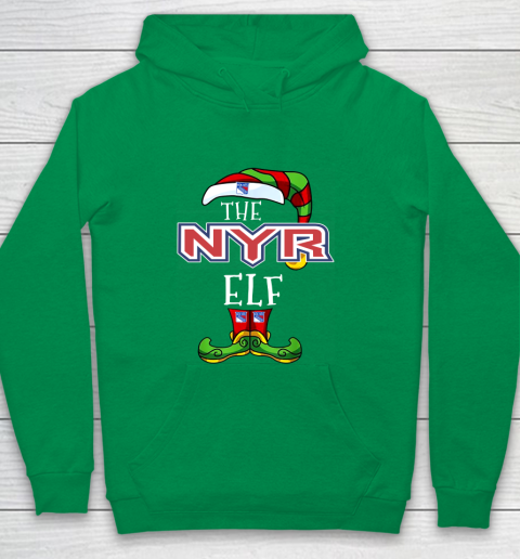 New York Rangers Christmas ELF Funny NHL Youth Hoodie 4