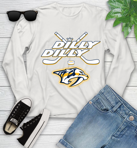 NHL Nashville Predators Dilly Dilly Hockey Sports Youth Long Sleeve 12