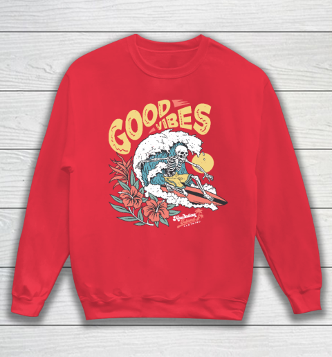 Good Vibes Skeleton Surfer Sweatshirt 7