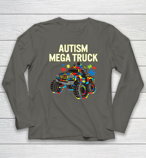 Autism Mega Truck Shirt Monster Truck Autism Awareness Long Sleeve T-Shirt 4