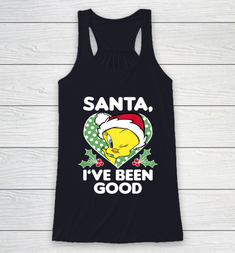 Looney Tunes Christmas Tweety Bird Santa I ve Been Good Racerback Tank 7