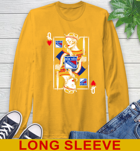 NHL Hockey New York Rangers The Queen Of Hearts Card Shirt Long Sleeve T-Shirt 2