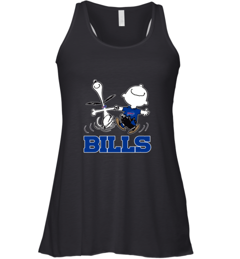 Snoopy And Charlie Brown Happy Buffalo Bills Fans Racerback Tank