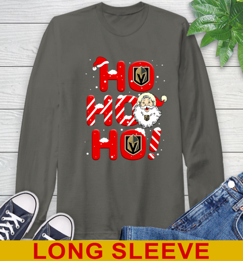 Vegas Golden Knights NHL Hockey Ho Ho Ho Santa Claus Merry Christmas Shirt Long Sleeve T-Shirt 10