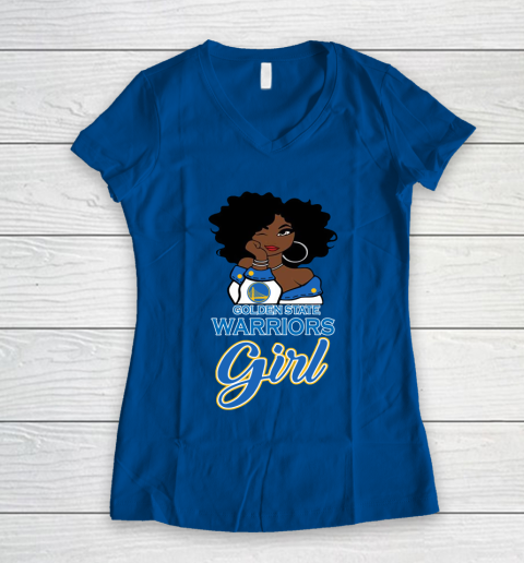 Golden State Warriors Girl NBA Women's V-Neck T-Shirt 9
