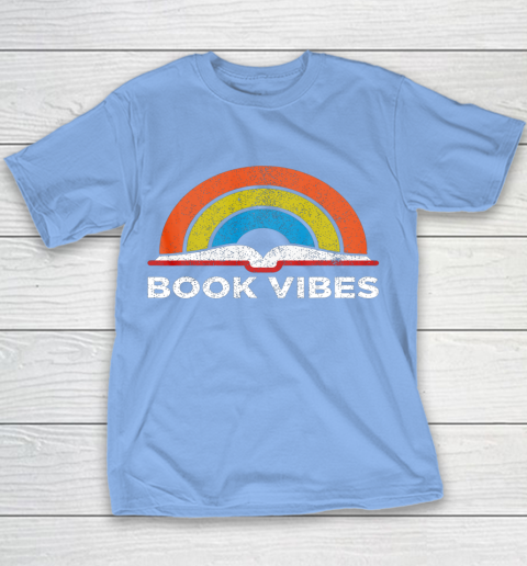Reading Rainbow t shirt Vintage Retro Book Vibes Rainbow Gift for Reading Lovers Youth T-Shirt 8