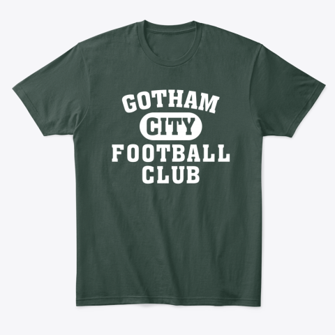 NEW YORK JETS GOTHAM CITY equk new york jets gotham city classic t shirt 2 front forest green