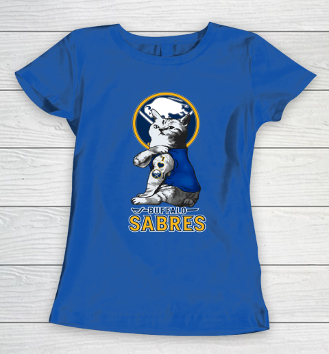 NHL My Cat Loves Buffalo Sabres Hockey Women's T-Shirt 8