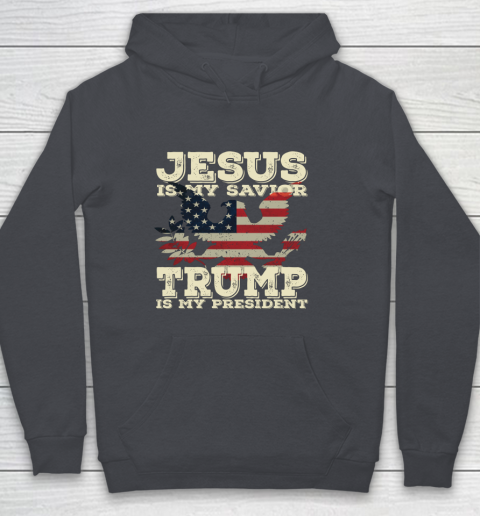 Jesus Is My Savior Trump Is My President Vintage American Youth Hoodie 5