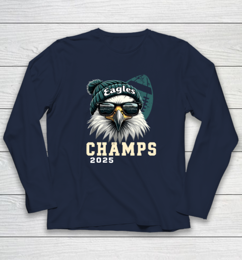 Eagles Sunglasses Championship 2025 Celebrated Eagles Long Sleeve T-Shirt 2