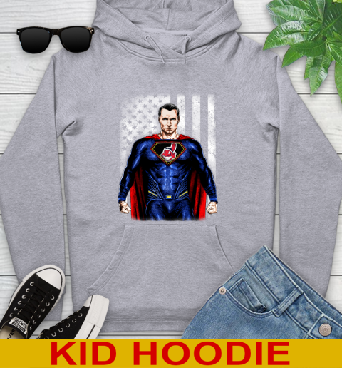 MLB Baseball Cleveland Indians Superman DC Shirt Youth Hoodie - Image 7