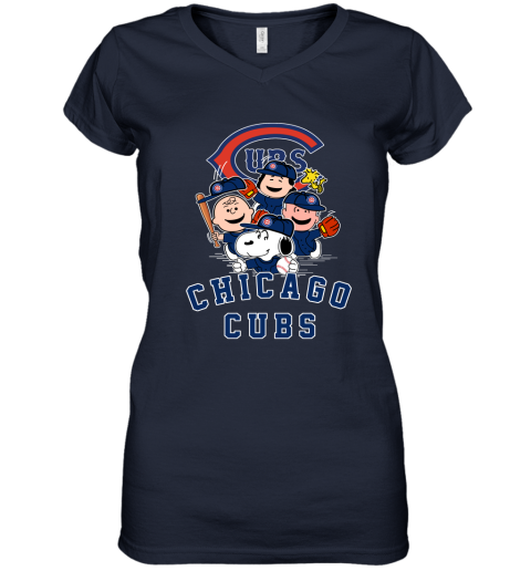 MLB Baseball Chicago Cubs Snoopy The Peanuts Movie Shirt Women's V