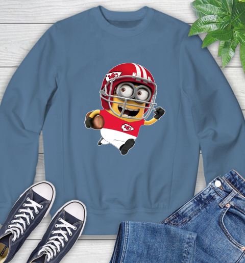 NFL Kansas City Chiefs Minions Disney Football Sports Sweatshirt 7