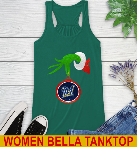 Milwaukee Brewers Grinch Merry Christmas MLB Baseball Racerback Tank 7