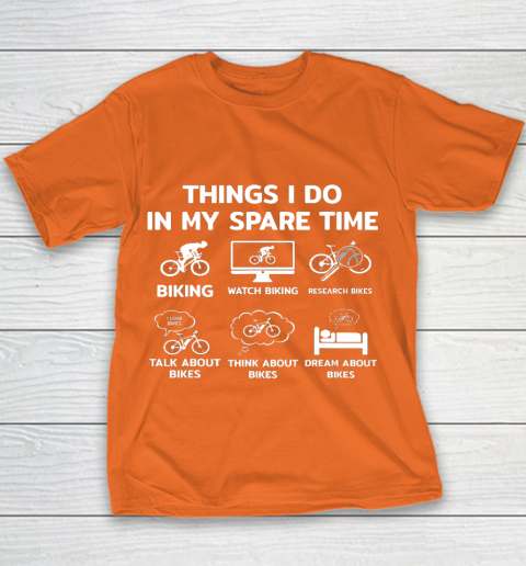 Things I Do In My Spare Time Mountain Bike Biking Funny Gift Youth T-Shirt 4