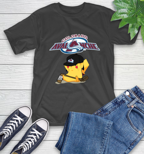 NHL Pikachu Hockey Sports Colorado Avalanche T-Shirt 2