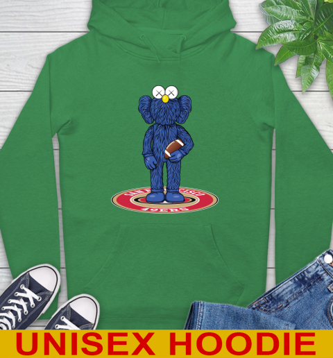 NFL Football San Francisco 49ers Kaws Bff Blue Figure Shirt Hoodie 8
