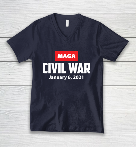 Maga Civil War V-Neck T-Shirt 2