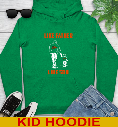 Baltimore Orioles MLB Baseball Like Father Like Son Sports Youth Hoodie 8