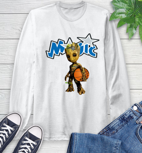 Orlando Magic NBA Basketball Groot Marvel Guardians Of The Galaxy Long Sleeve T-Shirt