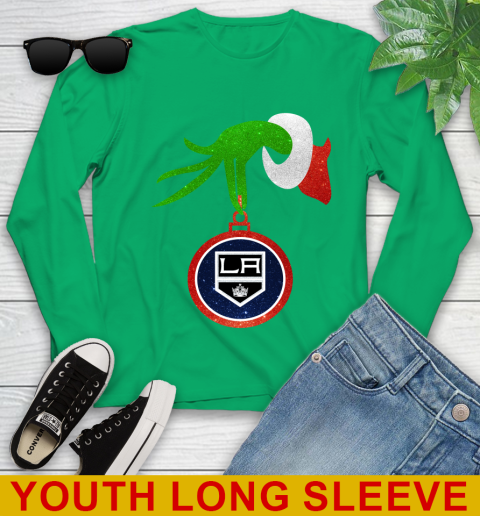 Los Angeles Kings Grinch Merry Christmas NHL Hockey Youth Long Sleeve 7