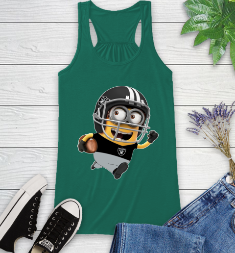 NFL Oakland Raiders Minions Disney Football Sports Racerback Tank 7