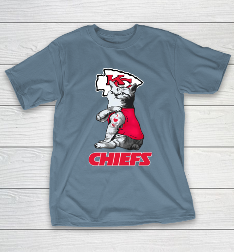 NFL Football My Cat Loves Kansas City Chiefs T-Shirt 6