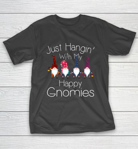 Just Hanging With My Happy Gnomies Gnome Christmas Party T-Shirt Just Hanging With My Happy Gnomies Gnome Christmas Party T-Shirt