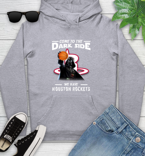 NBA Come To The Dark Side We Have Houston Rockets Star Wars Darth Vader Basketball Youth Hoodie 6